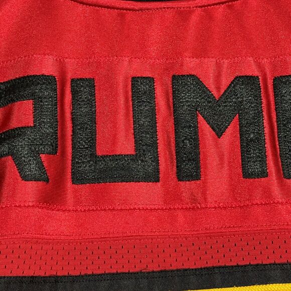 Disney World Jersey Mens Large Red Grumpy #7 In The Game Embroidered Football - Picture 8 of 15